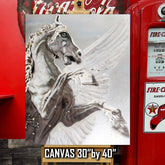 Humboldt Horse Canvas Art - Wings of Hope by Chris Tutty